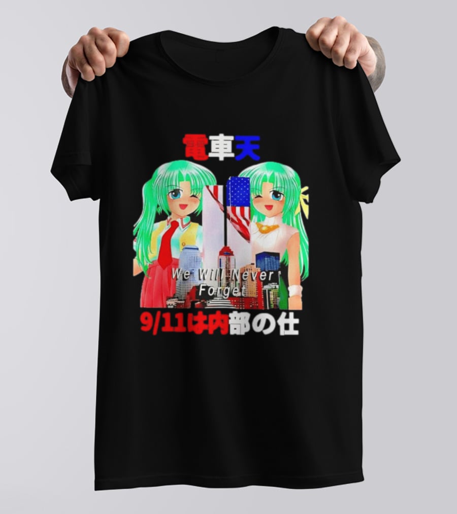 Densha Tenshi Mion And Shion Sonozaki We Will Never Forget 9/11 T-Shirt
