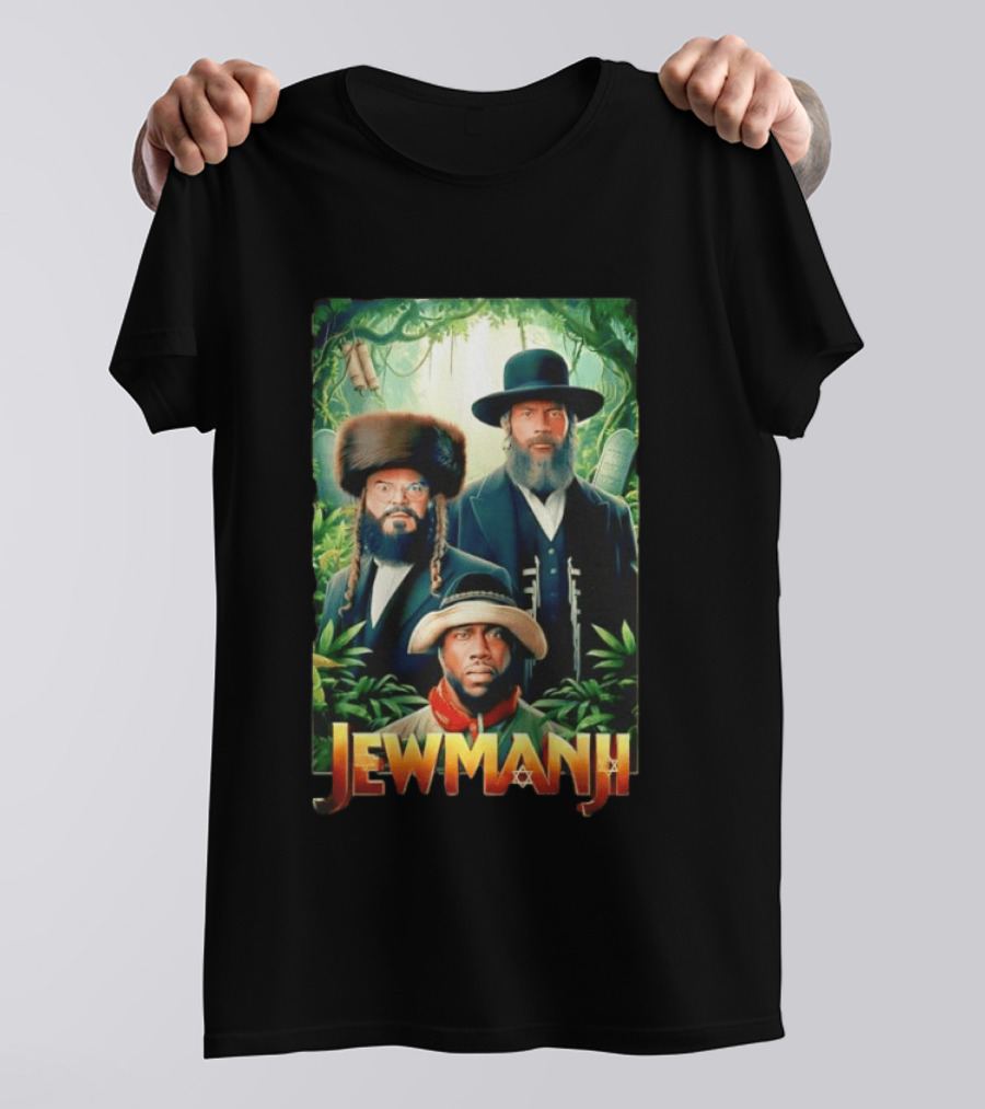 Jewmanji Movie Parody With Orthodox Jewish Characters T-Shirt