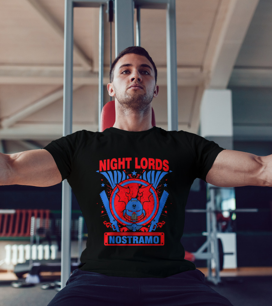 Night Lords Nostramo Crest Warp Chainsaw Iconography T-Shirt