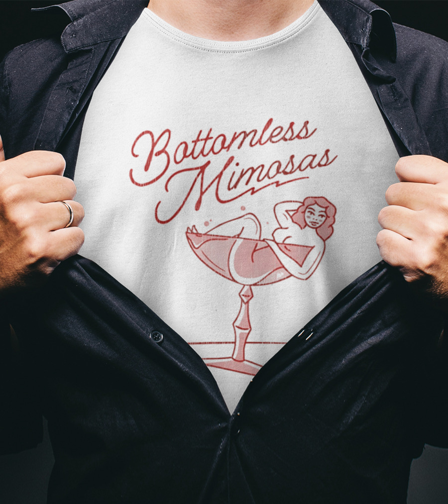 Bottomless Mimosas Cocktail Relaxation Vibes Lounge T-Shirt