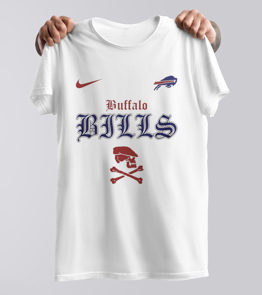 Buffalo Bills Nike Dropkick Murphys Collaboration Go Bills Skull T-Shirt