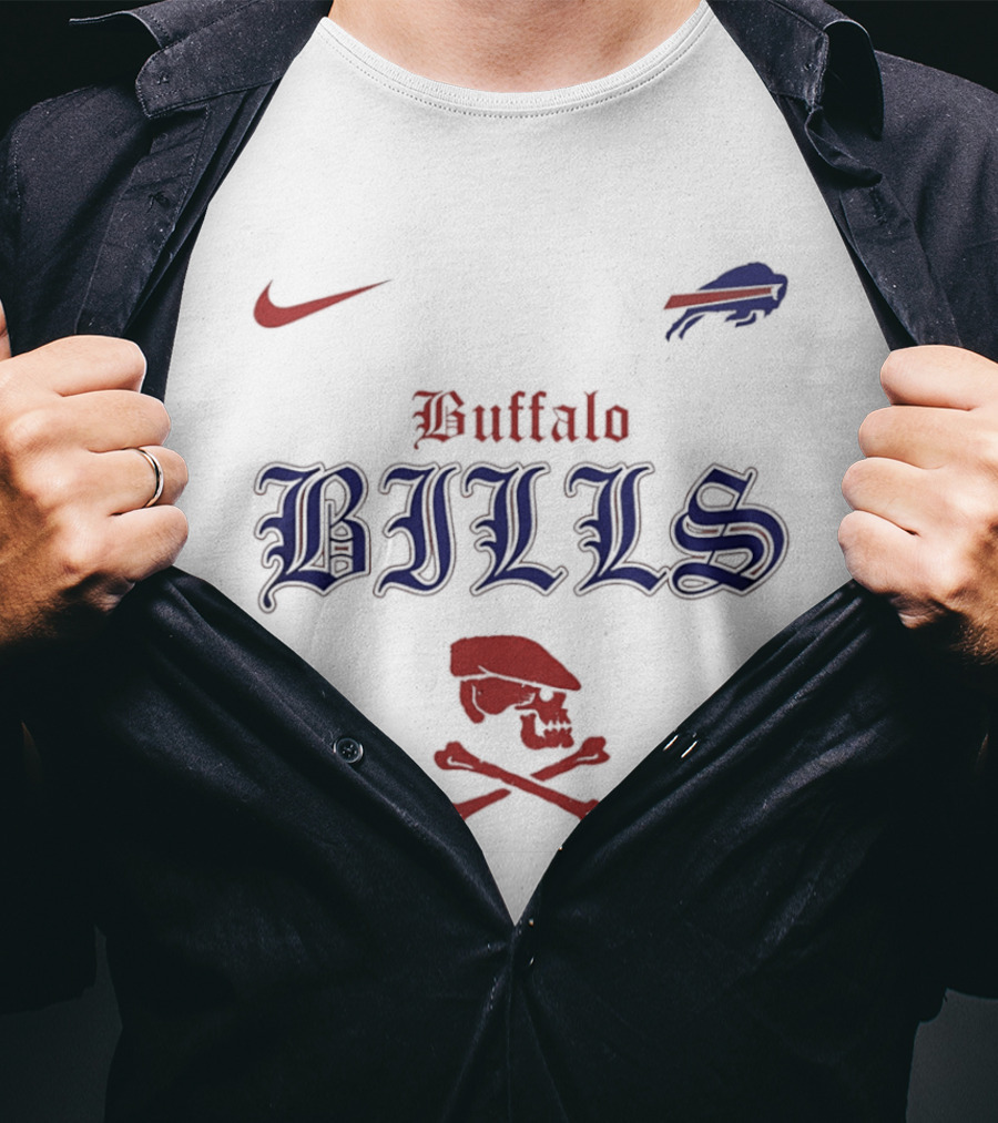 Buffalo Bills Nike Dropkick Murphys Collaboration Go Bills Skull T-Shirt