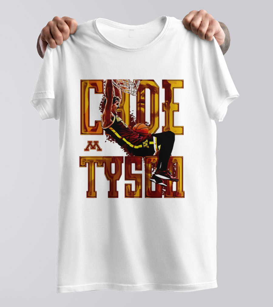 Cade Tyson Minnesota Basketball Dunk NCAA 2026 T-Shirt