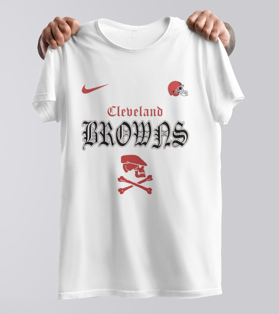 Cleveland Browns Dropkick Murphys Go Browns Skull Nike Helmet T-Shirt