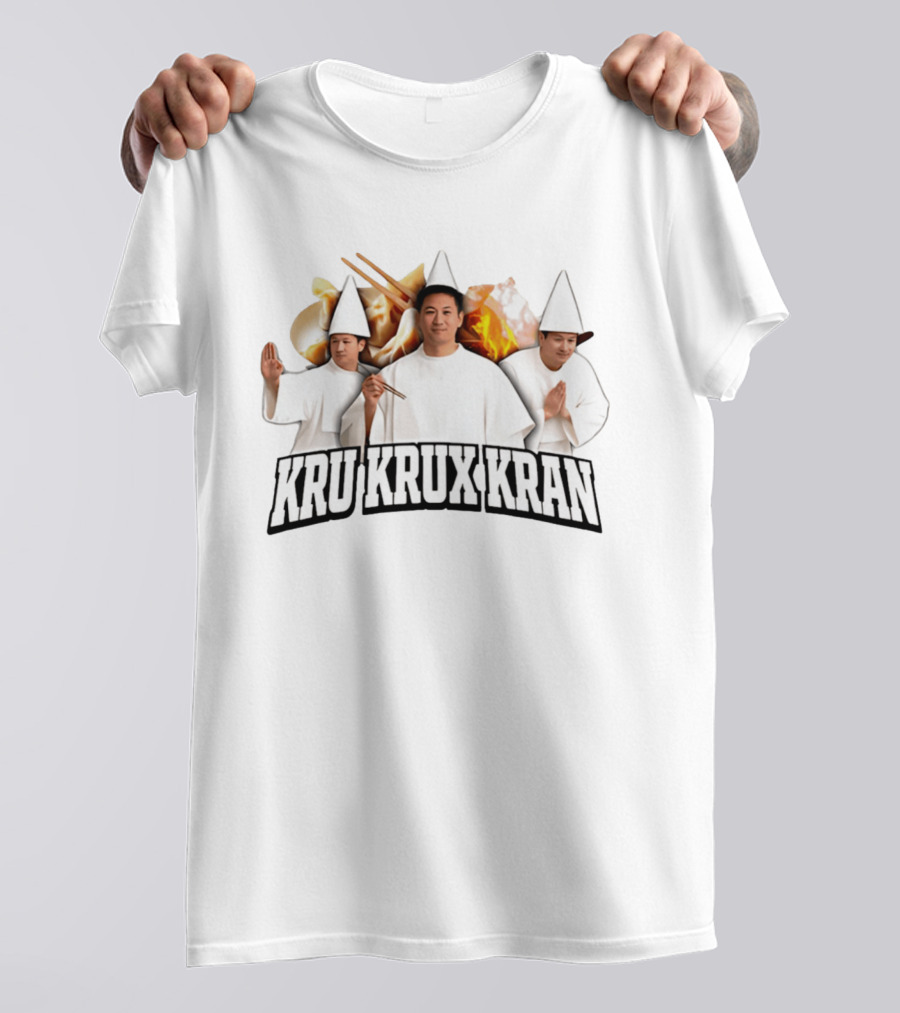Kru Krux Kran Meme With Three Chefs And Dumplings T-Shirt