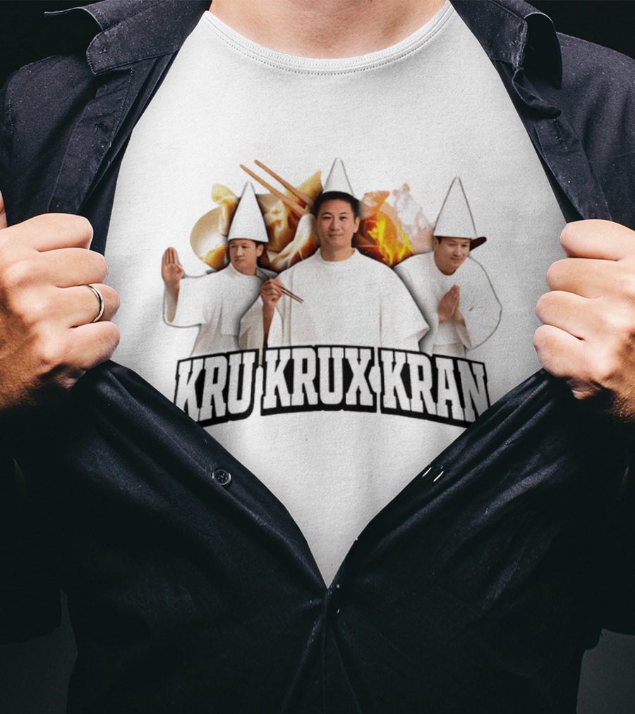 Kru Krux Kran Meme With Three Chefs And Dumplings T-Shirt