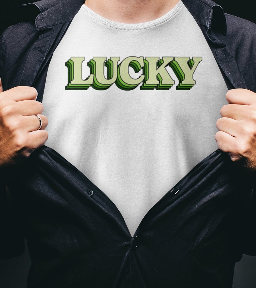 Lucky St Patrick's Day Green Gradient 3D T-Shirt