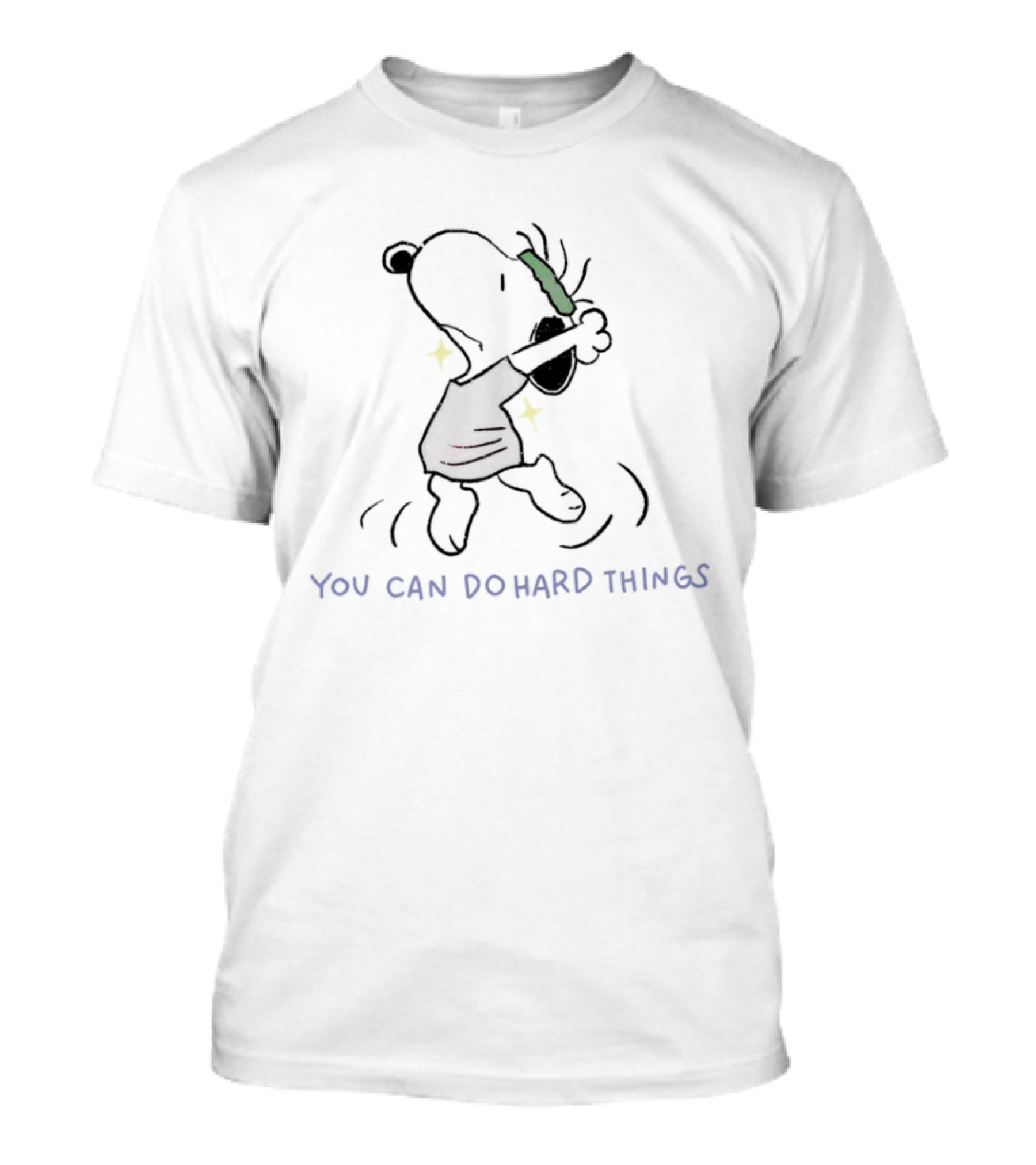 Snoopy You Can Do Hard Things Motivational Peanuts Comic T-Shirt