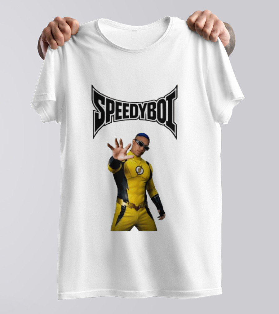 Speedyboi Fast Costume Yellow Superhero Suit T-Shirt
