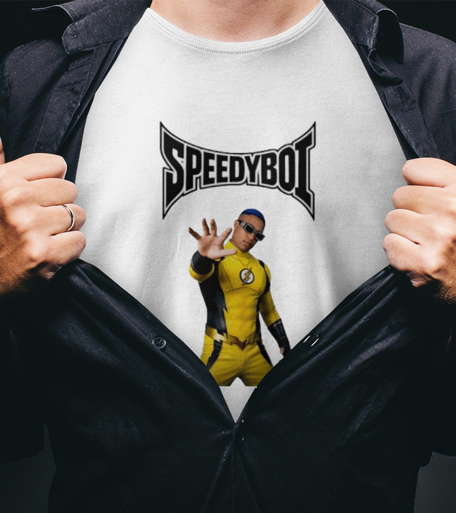 Speedyboi Fast Costume Yellow Superhero Suit T-Shirt