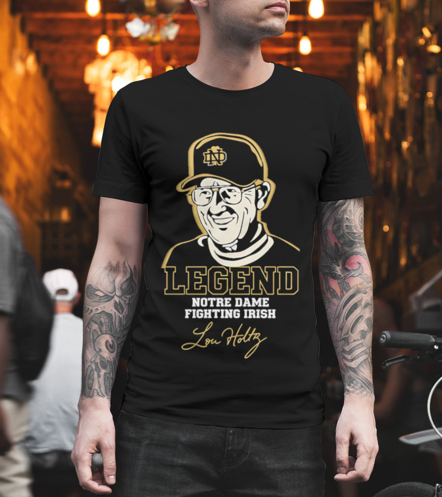 Legend Lou Holtz Notre Dame Fighting Irish T-Shirt