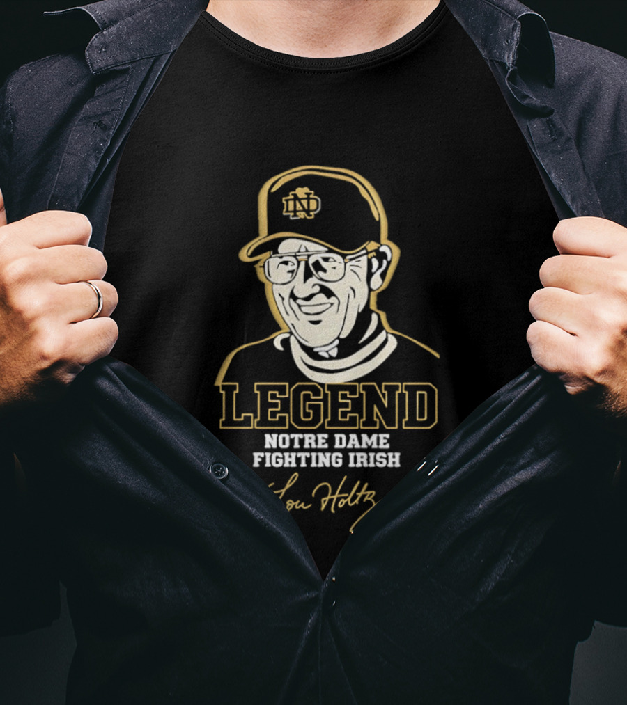 Legend Lou Holtz Notre Dame Fighting Irish T-Shirt
