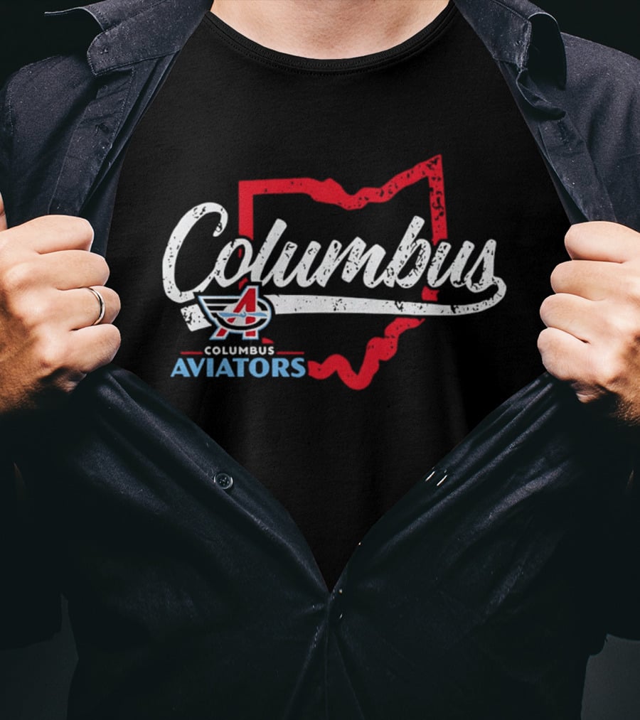 Columbus Aviators Ohio State Map '26 T-Shirt