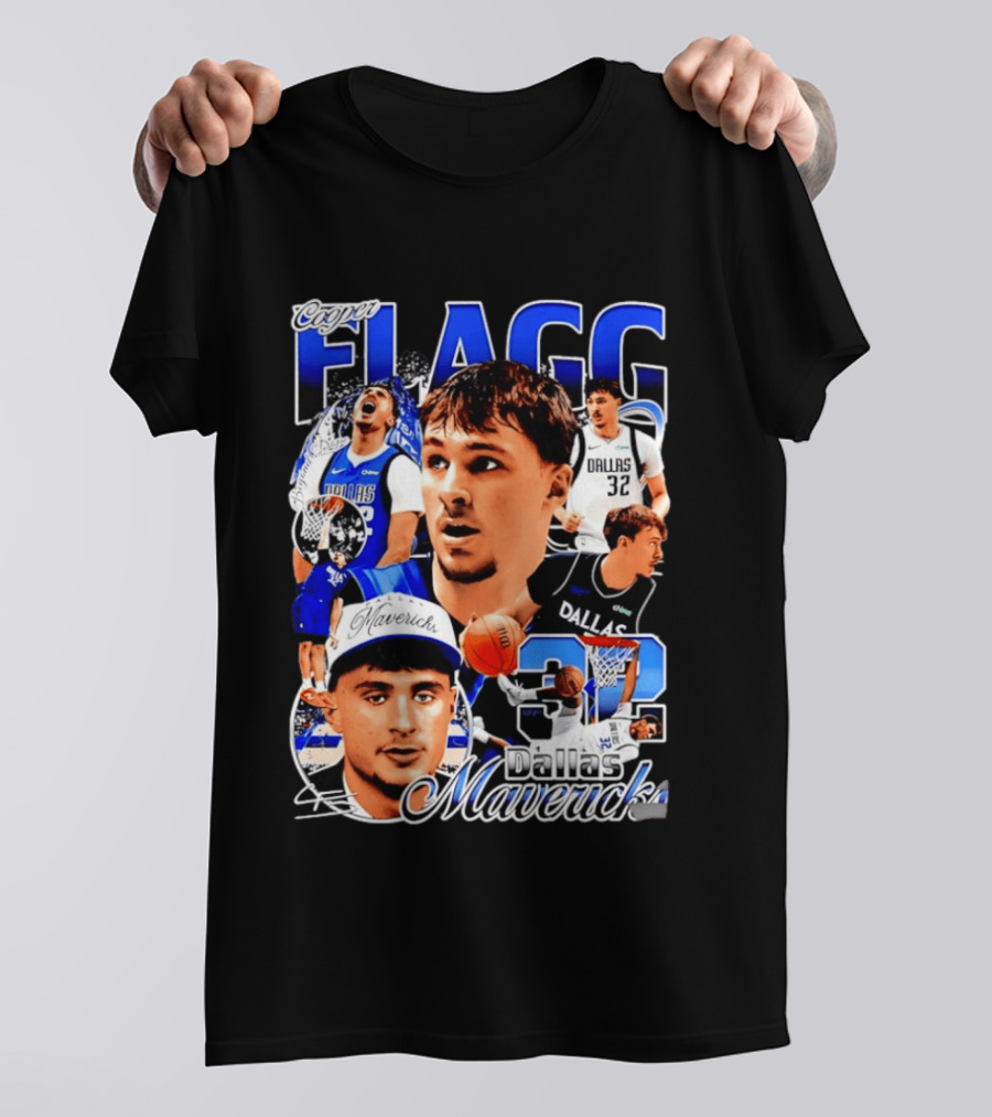 Cooper Flagg Dallas Mavericks 32 Basketball Star T-Shirt