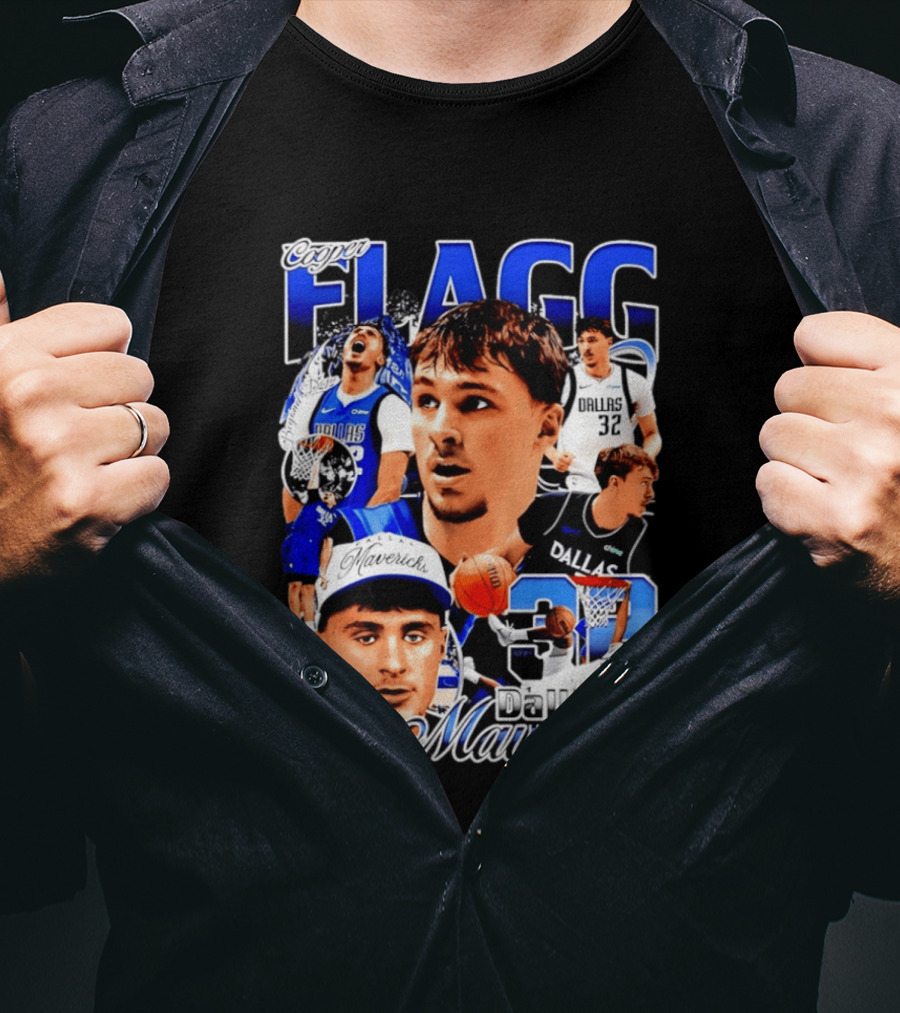 Cooper Flagg Dallas Mavericks 32 Basketball Star T-Shirt