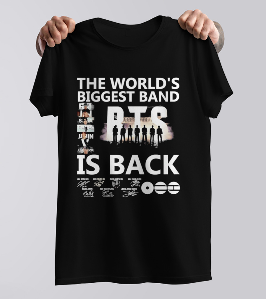 The World's Biggest Band BTS Is Back Silhouettes And Autographs T-Shirt