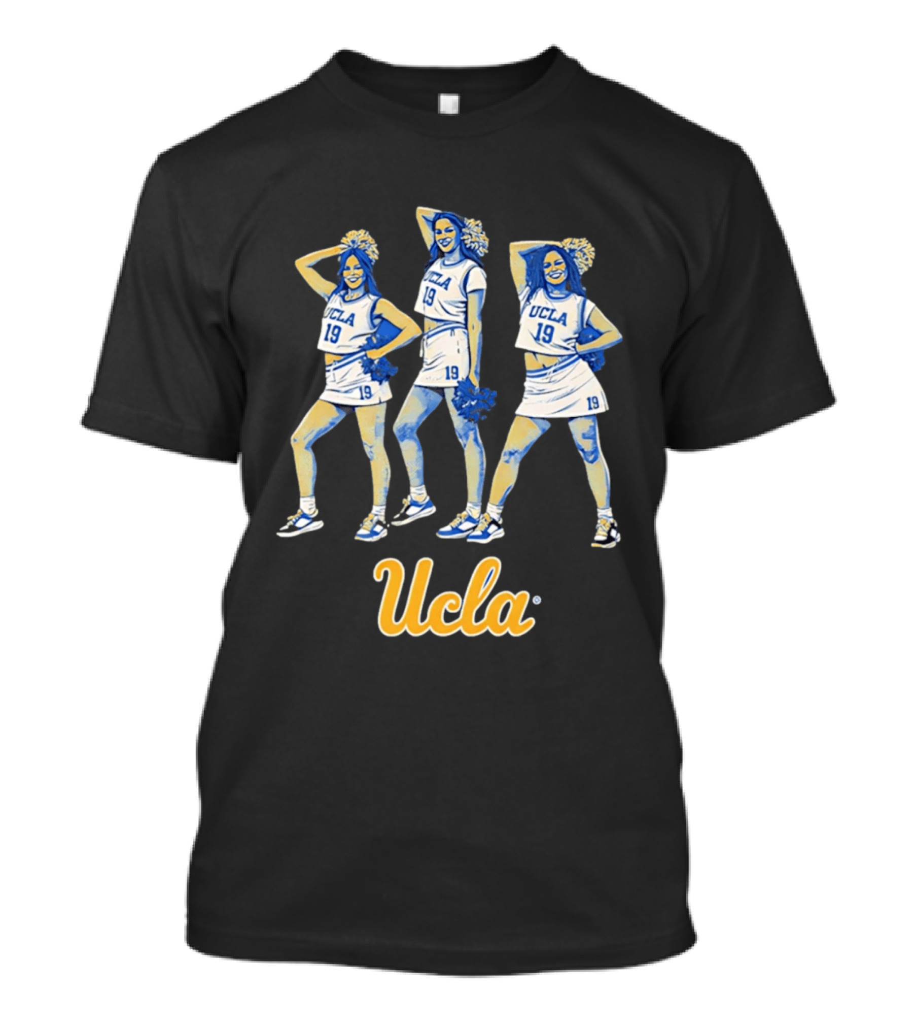 UCLA Bruins Women's Basketball Cheerleading Pom Poms Team Spirit T-Shirt