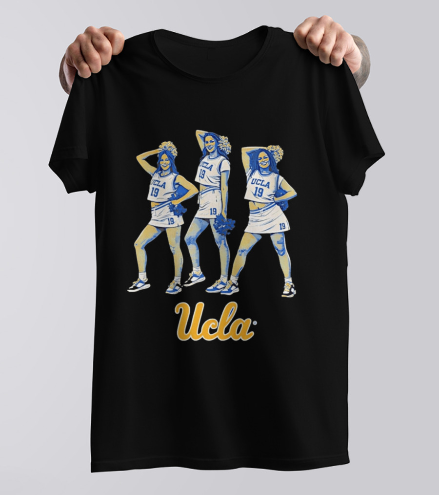 UCLA Bruins Women's Basketball Cheerleading Pom Poms Team Spirit T-Shirt