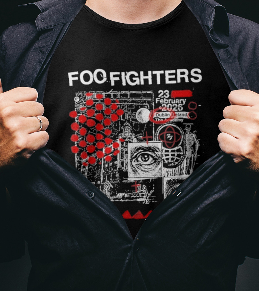 Foo Fighters 23 February 2026 Dublin The Academy Ireland Concert Event T-Shirt
