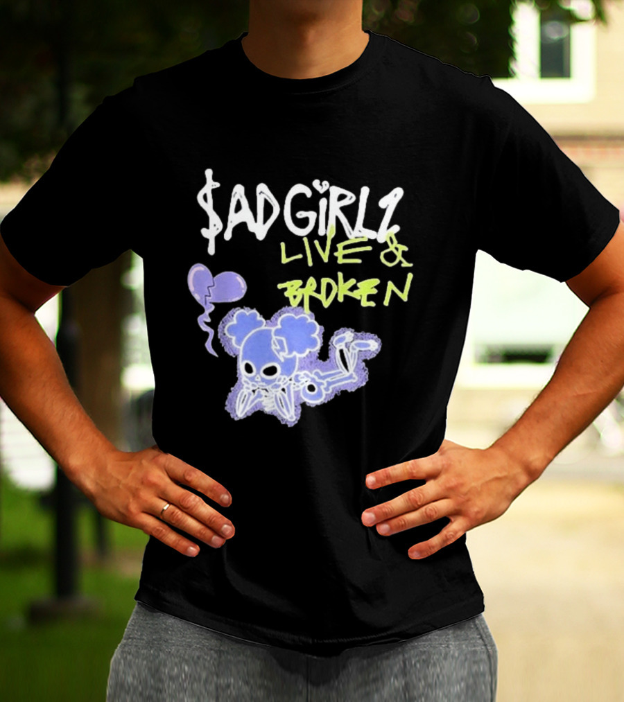 Junior H Sadgirlz Live And Broken Tour 2025 Skeleton Balloon T-Shirt
