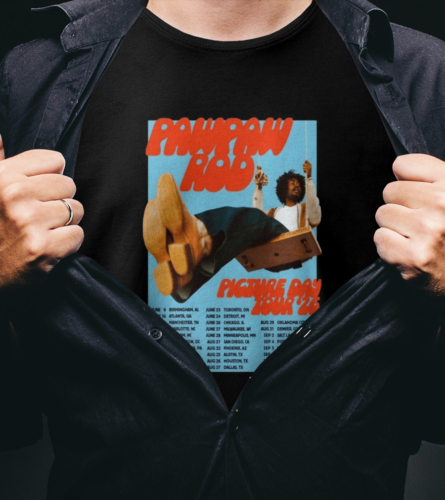 PawPaw Rod Picture Day Tour 2026 Concert Dates And Locations T-Shirt