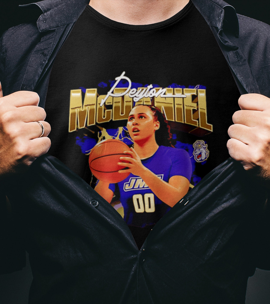 Peyton McDaniel JMU Basketball Player 00 NCAA James Madison Dukes T-Shirt