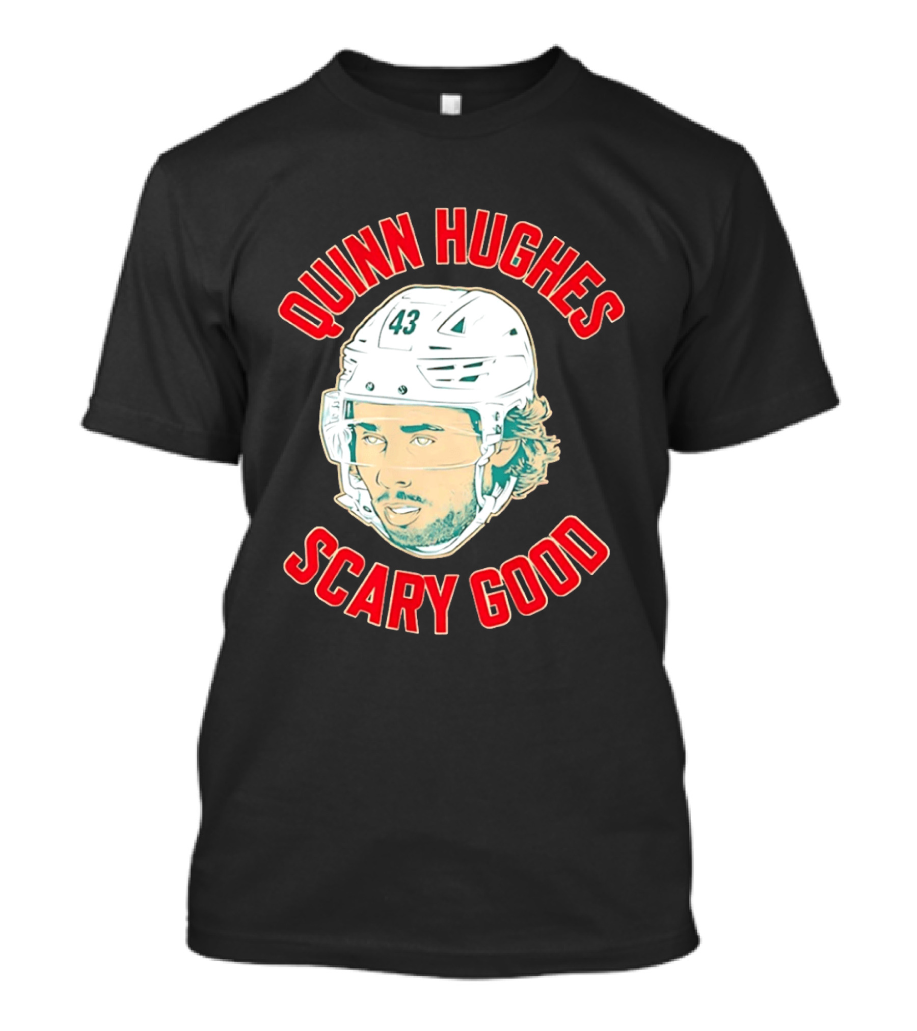 Quinn Hughes Scary Good Hockey 43 T-Shirt