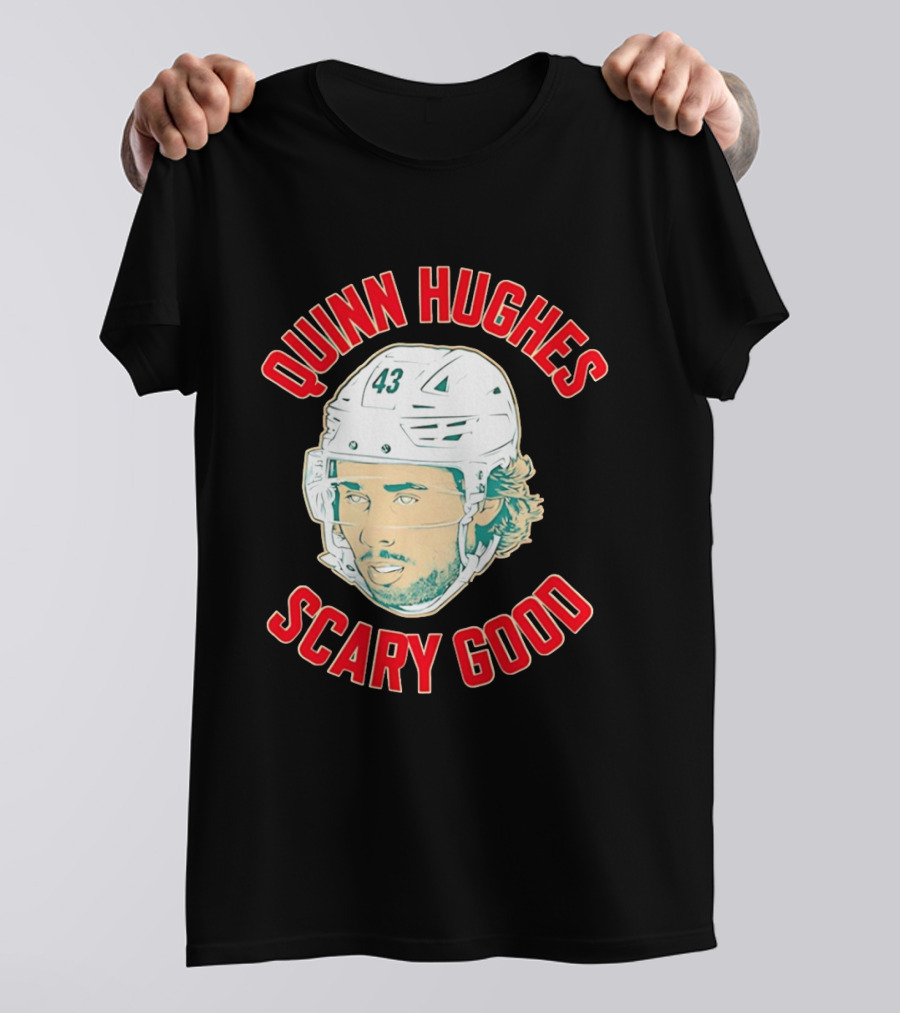 Quinn Hughes Scary Good Hockey 43 T-Shirt