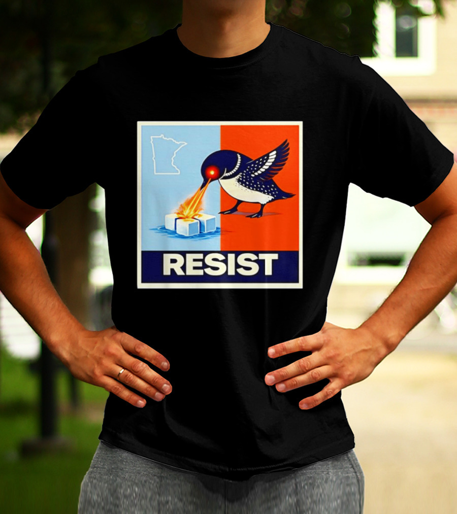 Resist Minnesota Loon Melting ICE Protest T-Shirt