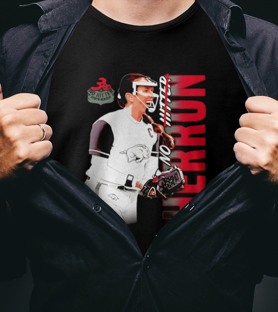 Robyn Herron Arkansas Razorbacks No Hitter No Hitz Herron T-Shirt