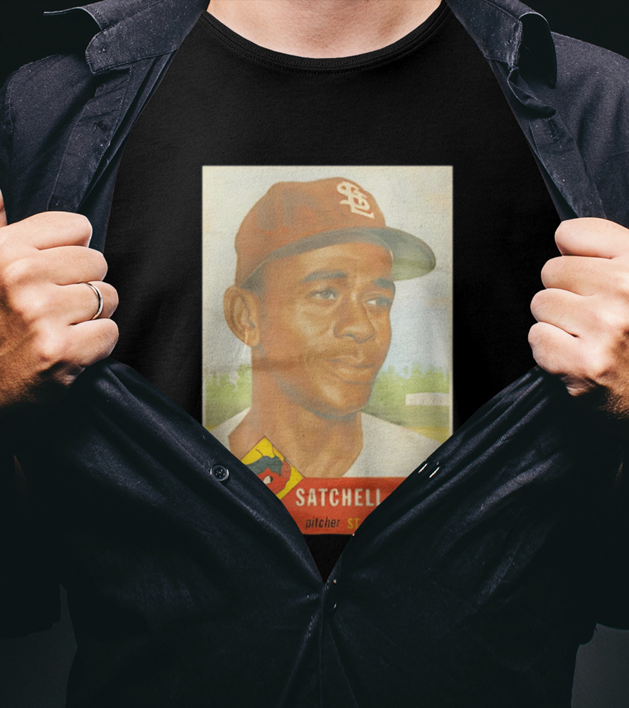 Satchell Paige 1953 Topps St. Louis Browns Pitcher Baseball Card T-Shirt