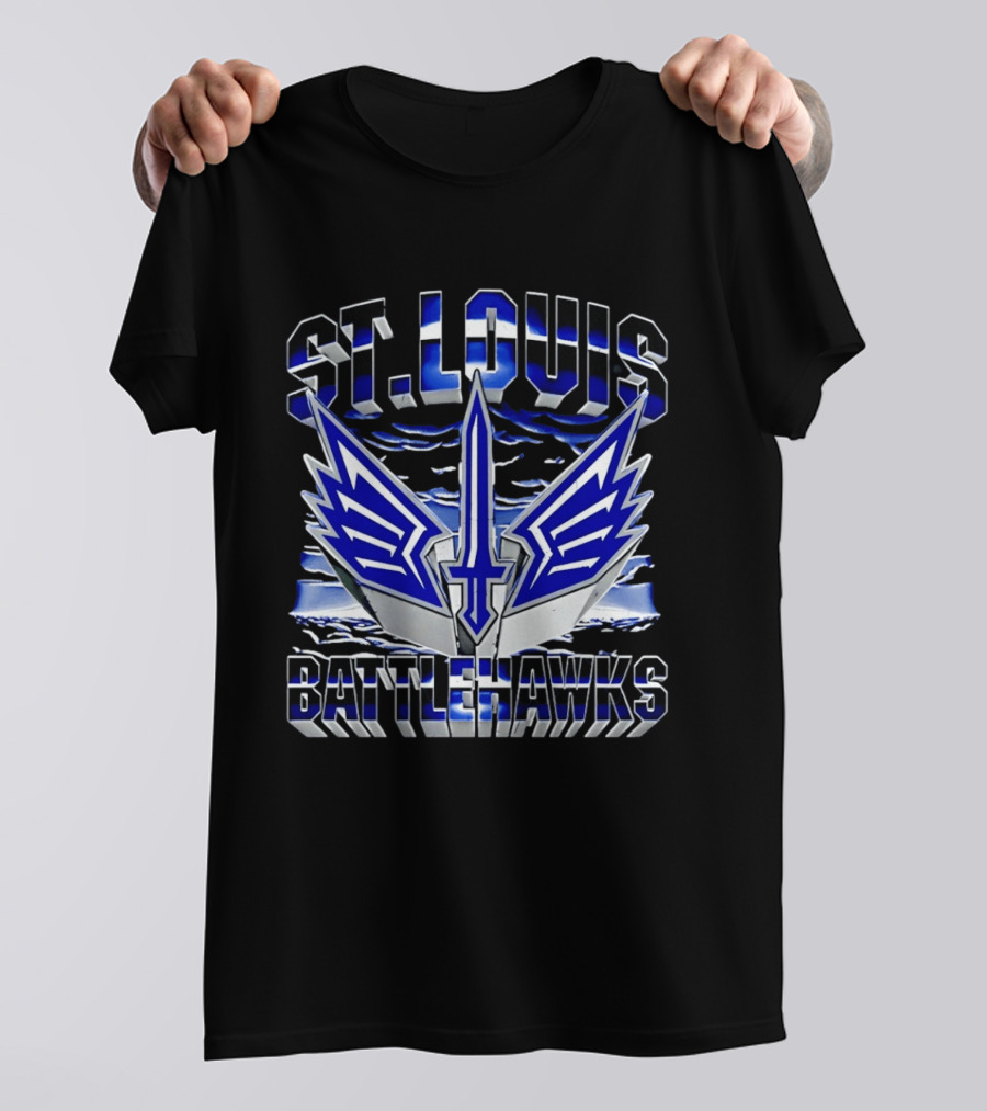 St. Louis Battlehawks Winged Sword T-Shirt