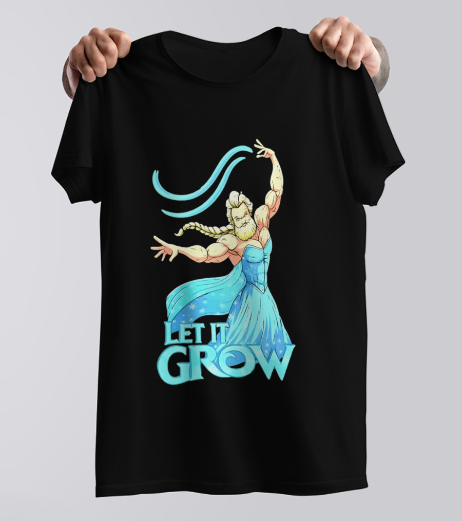 Let It Grow Frozen Elsa Muscular T-Shirt