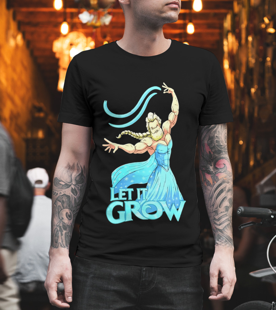 Let It Grow Frozen Elsa Muscular T-Shirt
