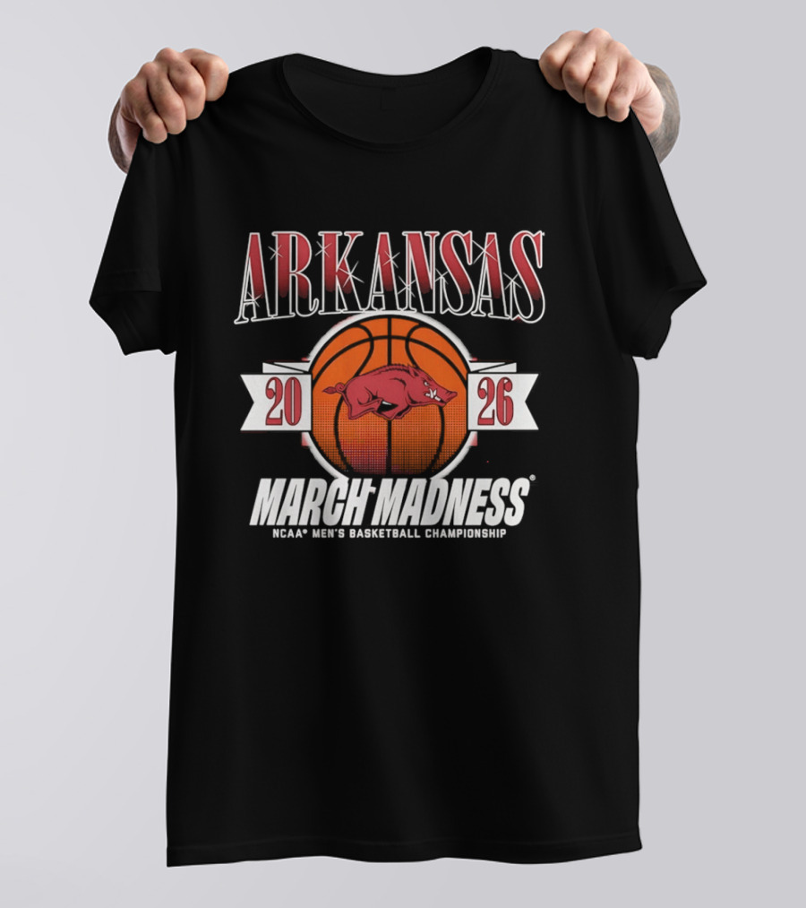 Arkansas Razorbacks 2026 NCAA Men's Basketball March Madness Championship T-Shirt