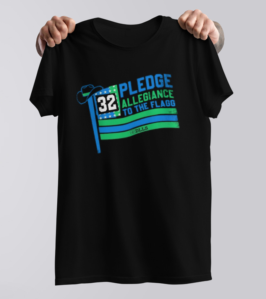 Dallas Mavericks Basketball Number 32 Pledge Allegiance To The Flag DLLS T-Shirt