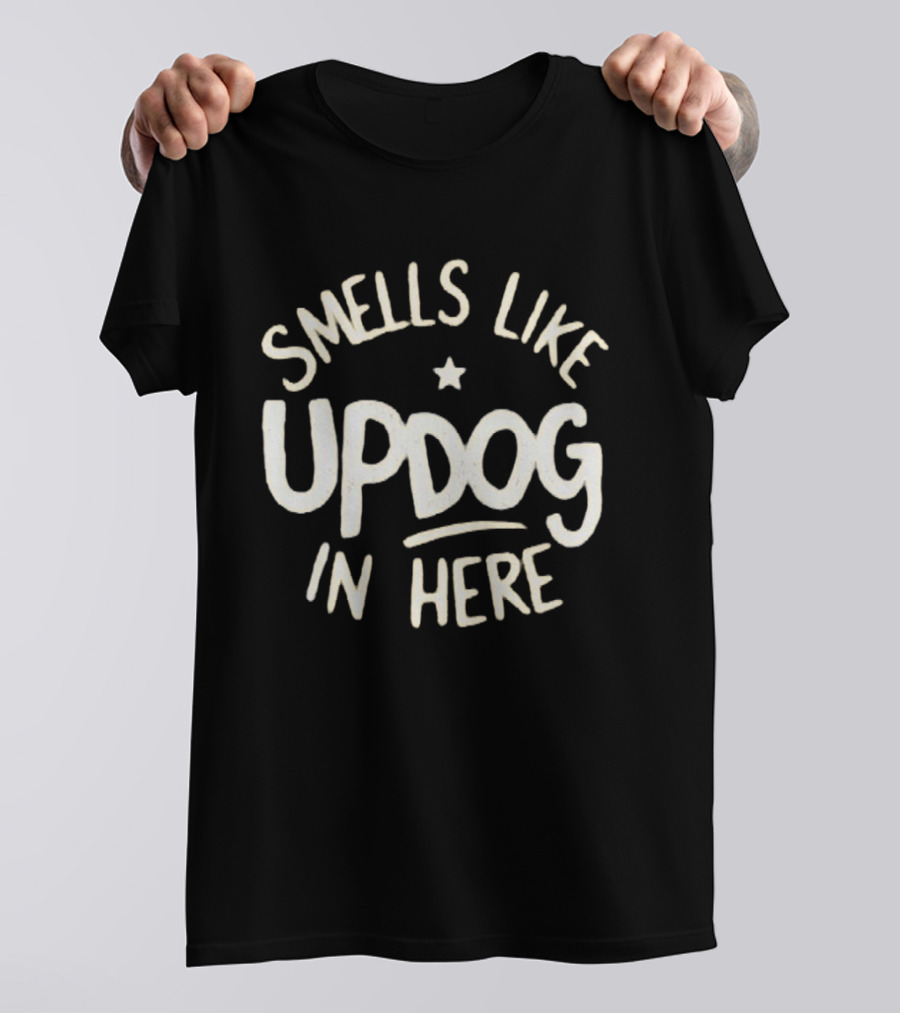 Smells Like Updog In Here Best Shrinking Jimmy T-Shirt