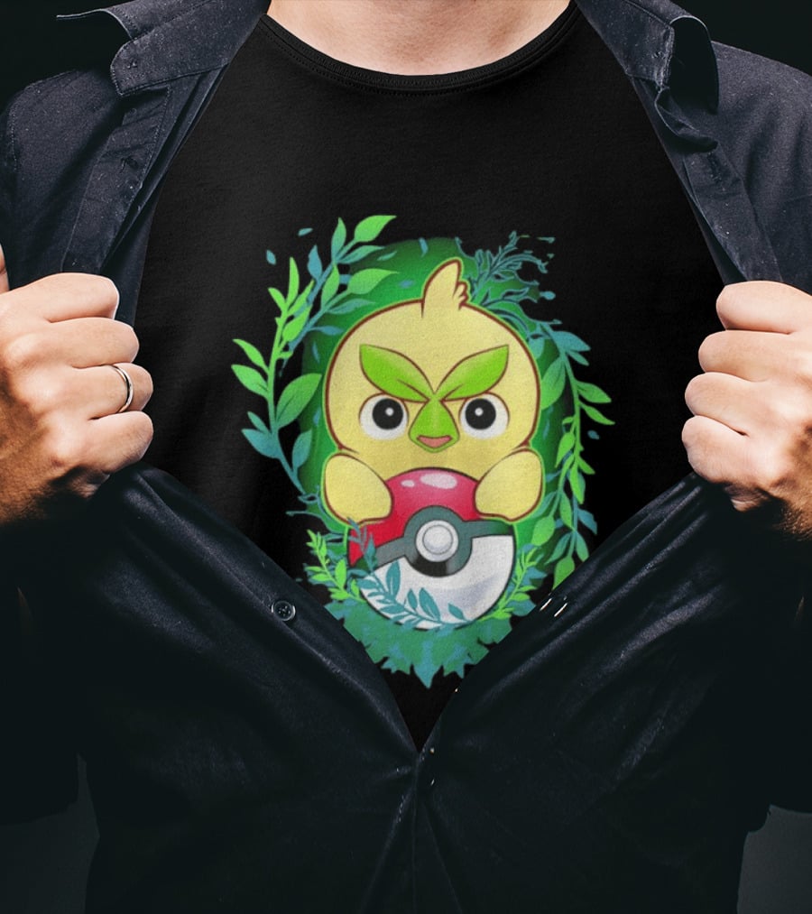 Pokémon Browt Grass Chicken Pokeball Forest T-Shirt