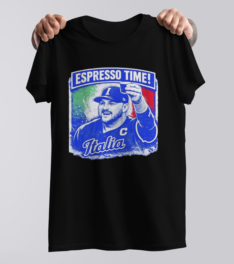 Espresso Time Italia Italy Baseball Celebration T-Shirt
