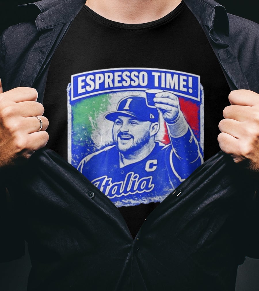 Espresso Time Italia Italy Baseball Celebration T-Shirt