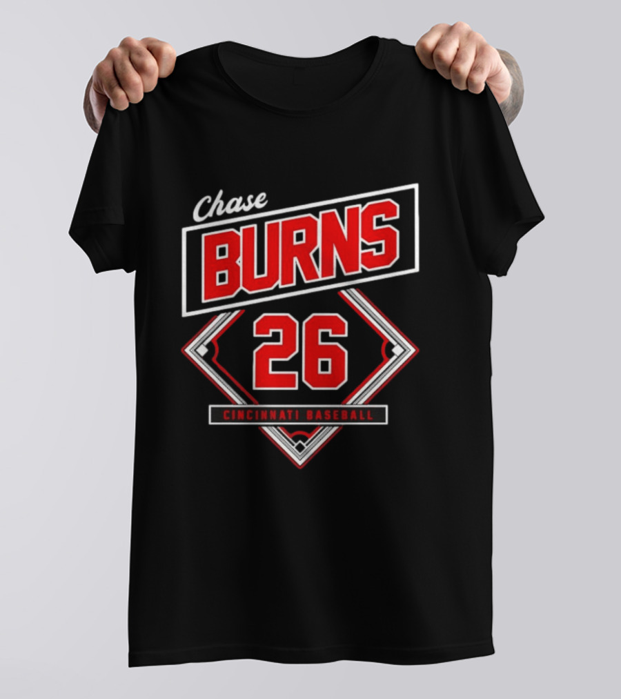 Chase Burns 26 Cincinnati Baseball Reds MLB Classic Diamond T-Shirt