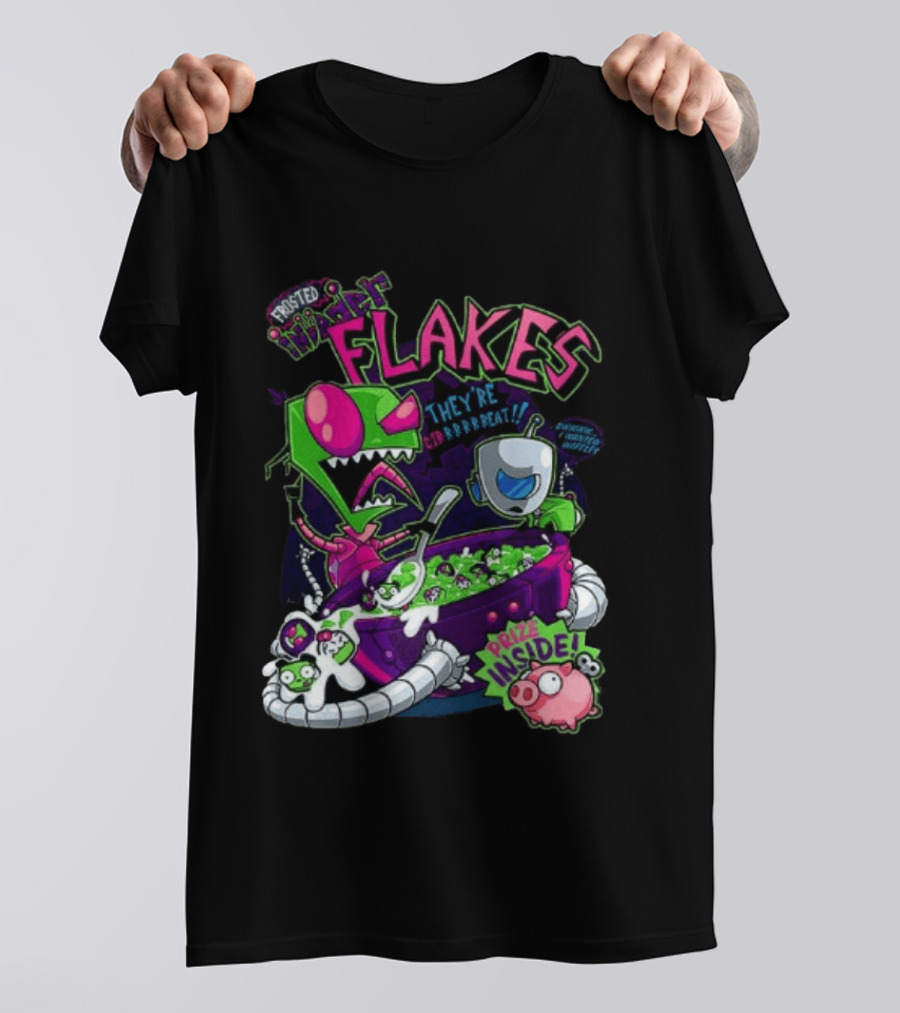 Frosted Invader Zim Flakes They're Irresistible With Prize Inside Piggy T-Shirt