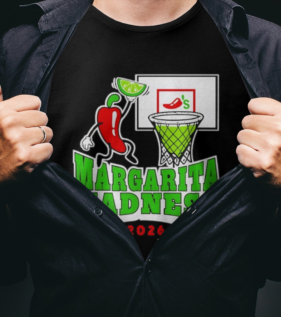 Chili's Margarita Madness 2026 Basketball Event With Lime And Chili Hoops T-Shirt