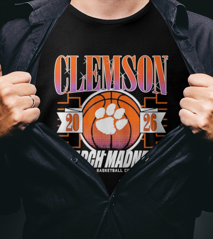 Clemson Tigers 2026 March Madness NCAA Men's Basketball Championship T-Shirt
