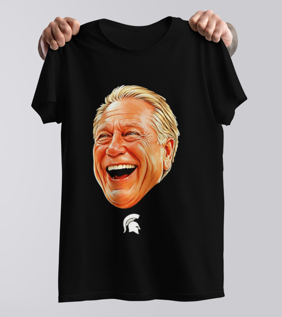 Michigan State Spartans Coach Tom Izzo Big Head T-Shirt