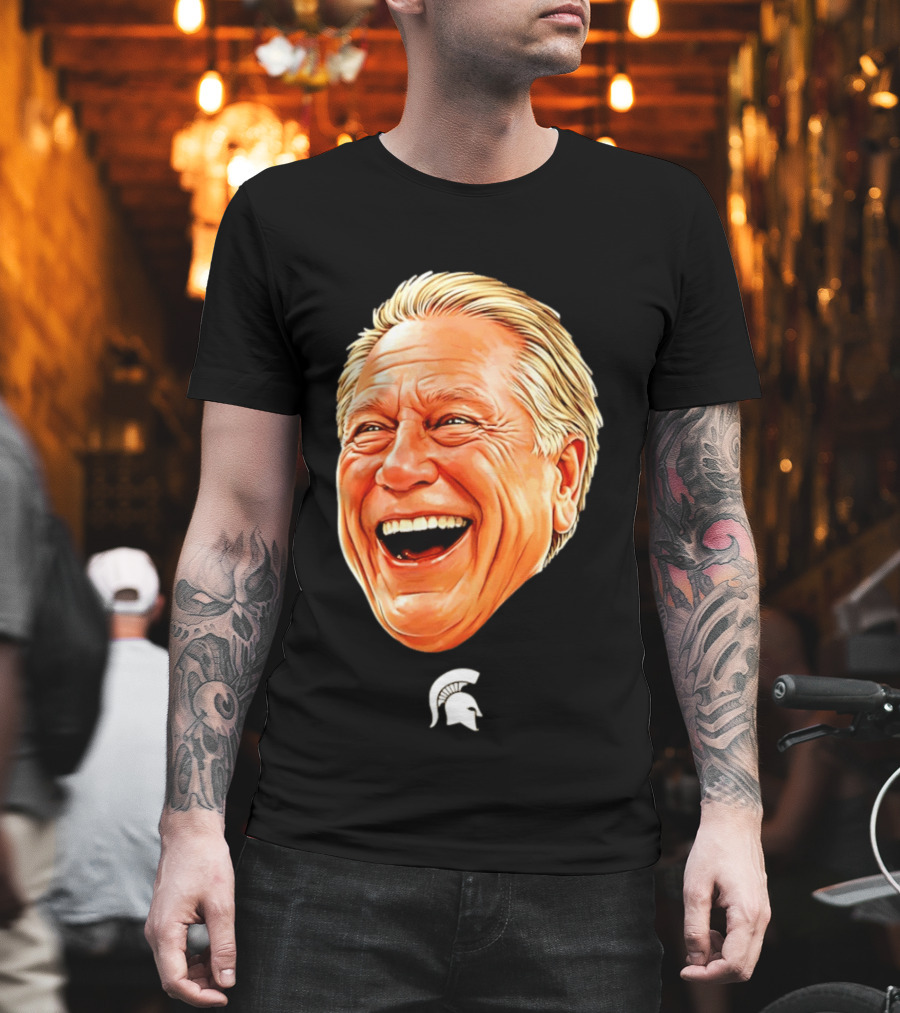 Michigan State Spartans Coach Tom Izzo Big Head T-Shirt