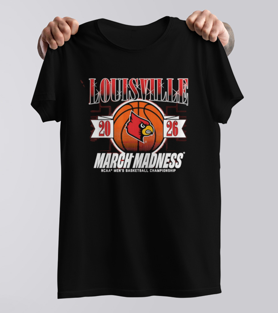 Louisville Cardinals 2026 NCAA Men's Basketball March Madness T-Shirt