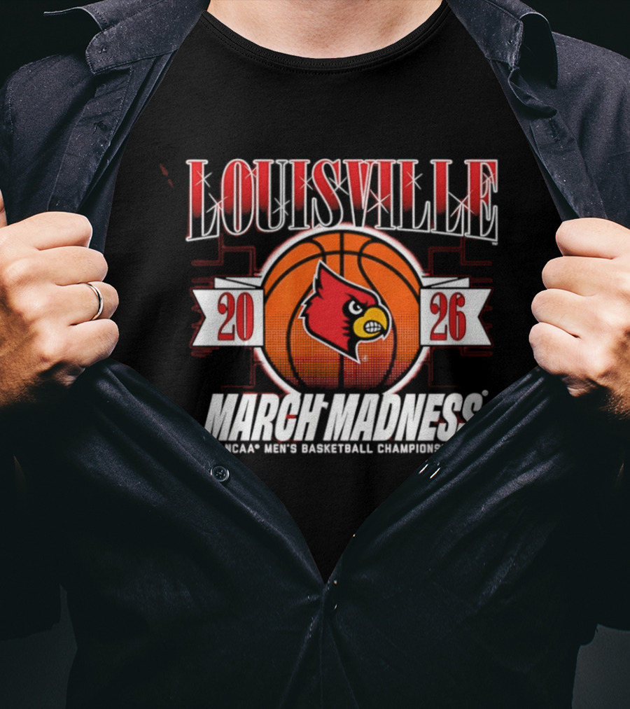 Louisville Cardinals 2026 NCAA Men's Basketball March Madness T-Shirt