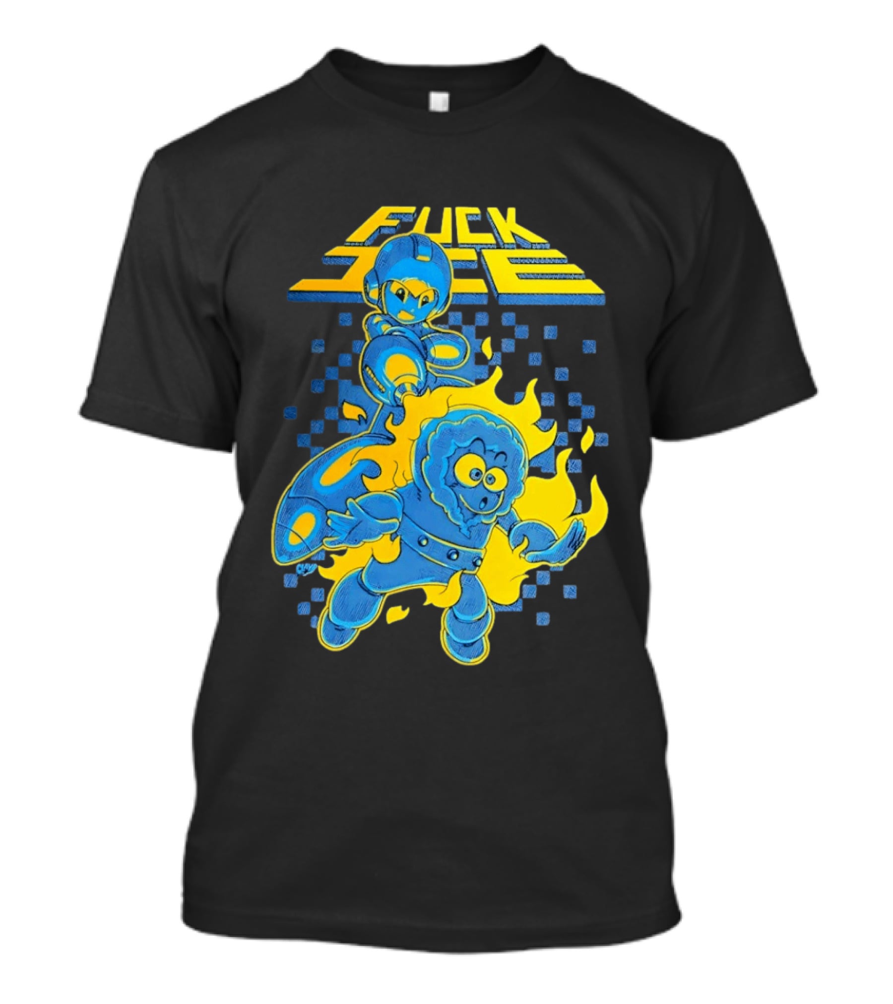 Mega Man Fuck Ice Bold Cartoon T-Shirt