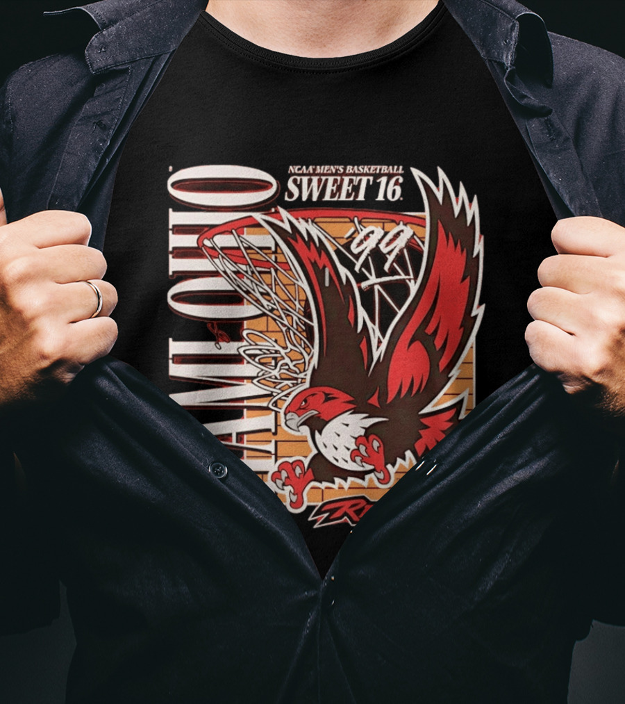 Miami Ohio RedHawks NCAA Men's Basketball Sweet 16 1999 T-Shirt